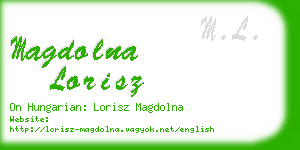 magdolna lorisz business card